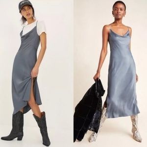 Anthropologie ELYSE BIAS SLIP DRESS